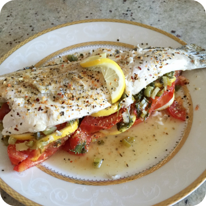 Mediterranean  Stuffed Whole Fish